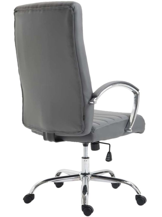 Cadeira de escritório Valais em couro sintético, cinza