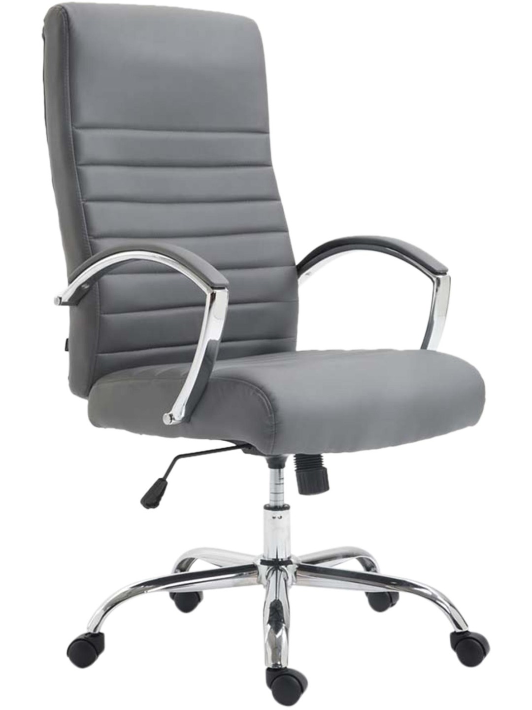 Cadeira de escritório Valais em couro sintético, cinza
