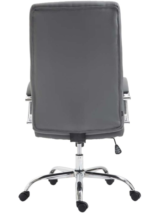 Cadeira de escritório Valais em couro sintético, cinza
