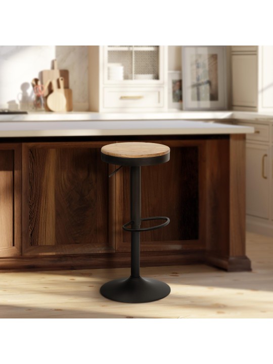 Conjunto de 2 bancos altos Pitas, natural