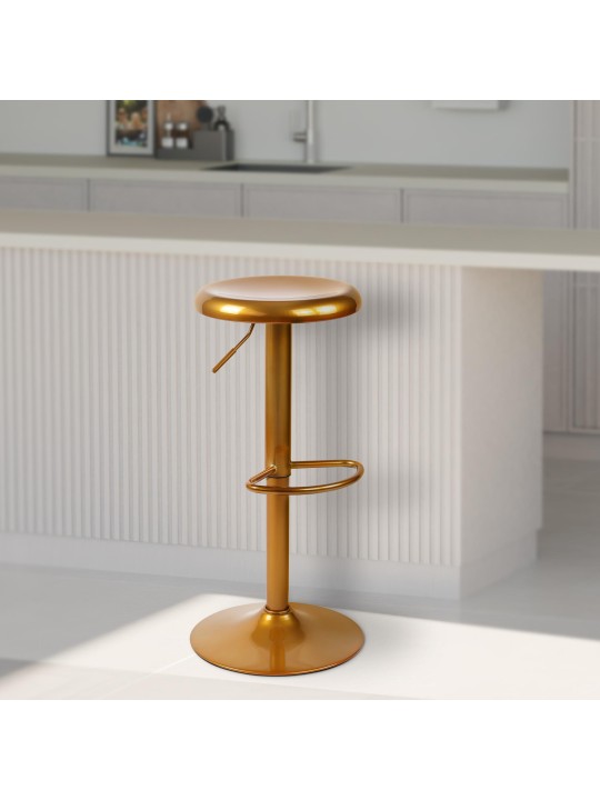 Conjunto de 2 bancos altos Williston, dourado