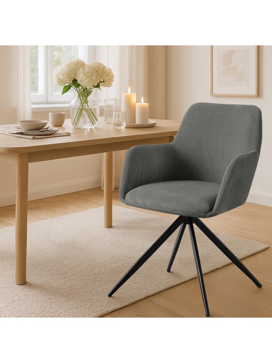 Cadeira de jantar Olema Cord, cinza