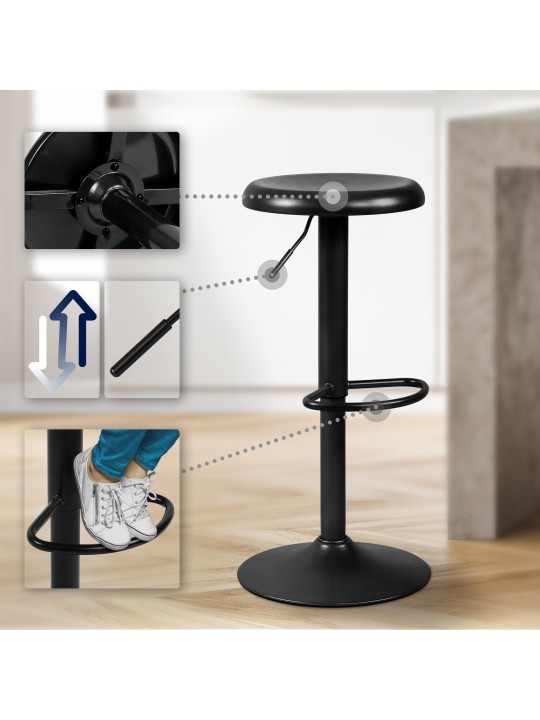 Conjunto de 2 bancos altos Williston, preto