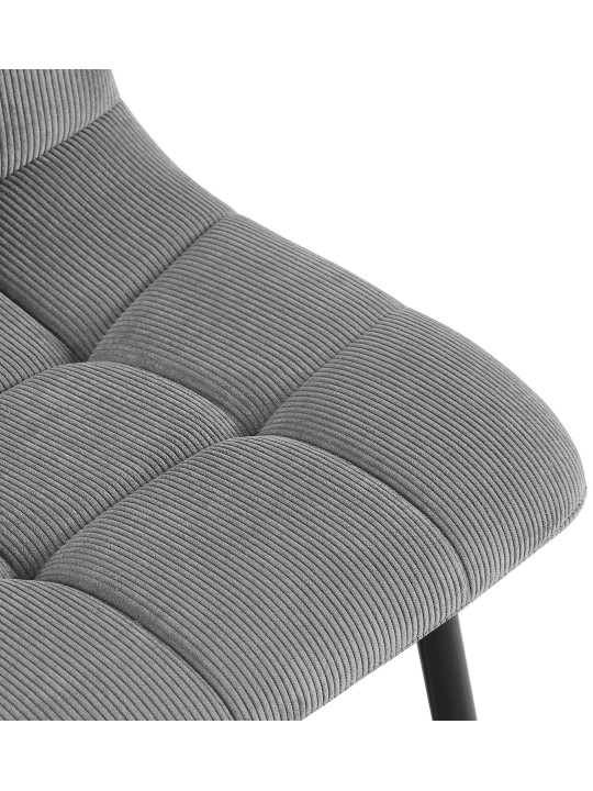 Conjunto de 4 cadeiras para sala de jantar Tilde Cord, cinza