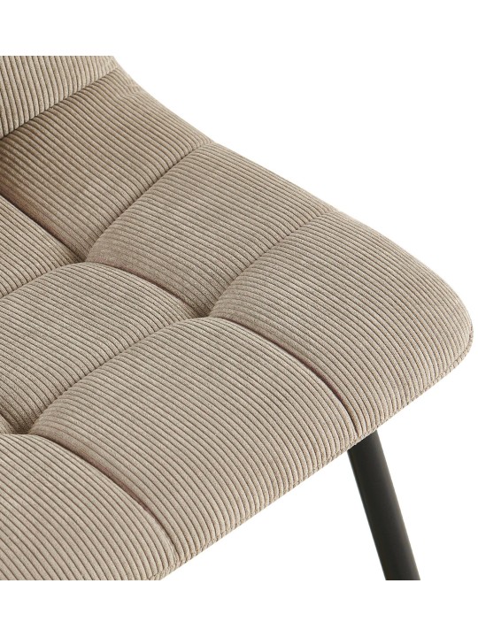 Conjunto de 4 cadeiras para sala de jantar Tilde Cord, taupe Conjunto de 4 cadeiras para sala de jantar Tilde Cord, taupe