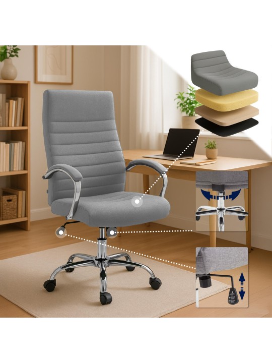 Cadeira de escritório tecido Valais, cinza