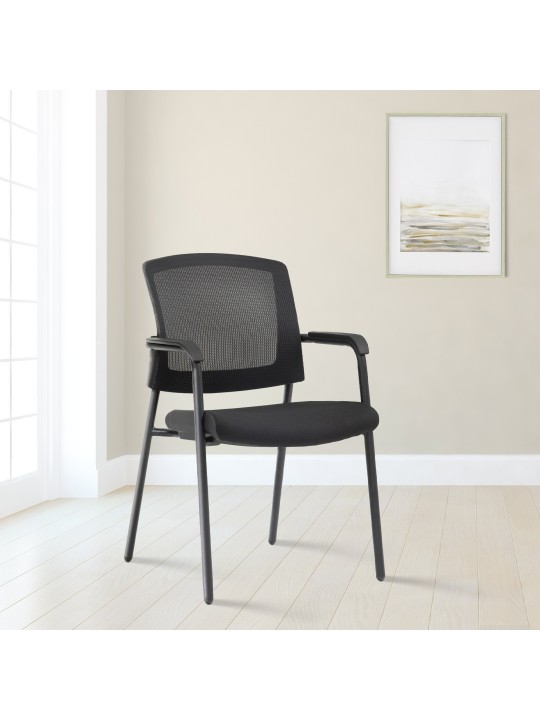 Conjunto de 2 cadeiras para visitantes Volga, preto