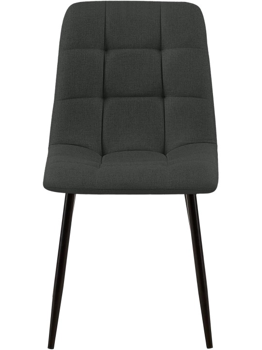 Cadeira de sala de jantar tecido Tilde, cinza escuro