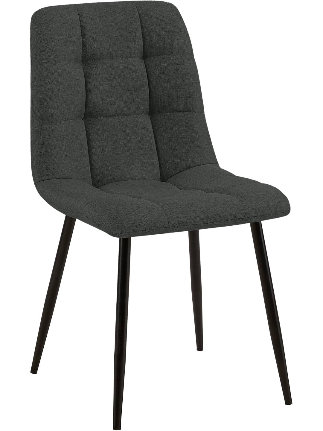 Cadeira de sala de jantar tecido Tilde, cinza escuro