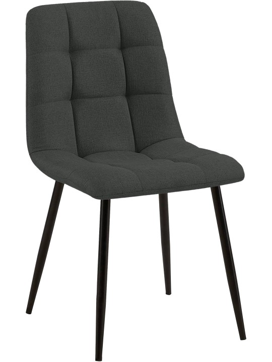 Cadeira de sala de jantar tecido Tilde, cinza escuro