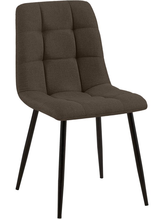 Cadeira de sala de jantar tecido Tilde, castanho