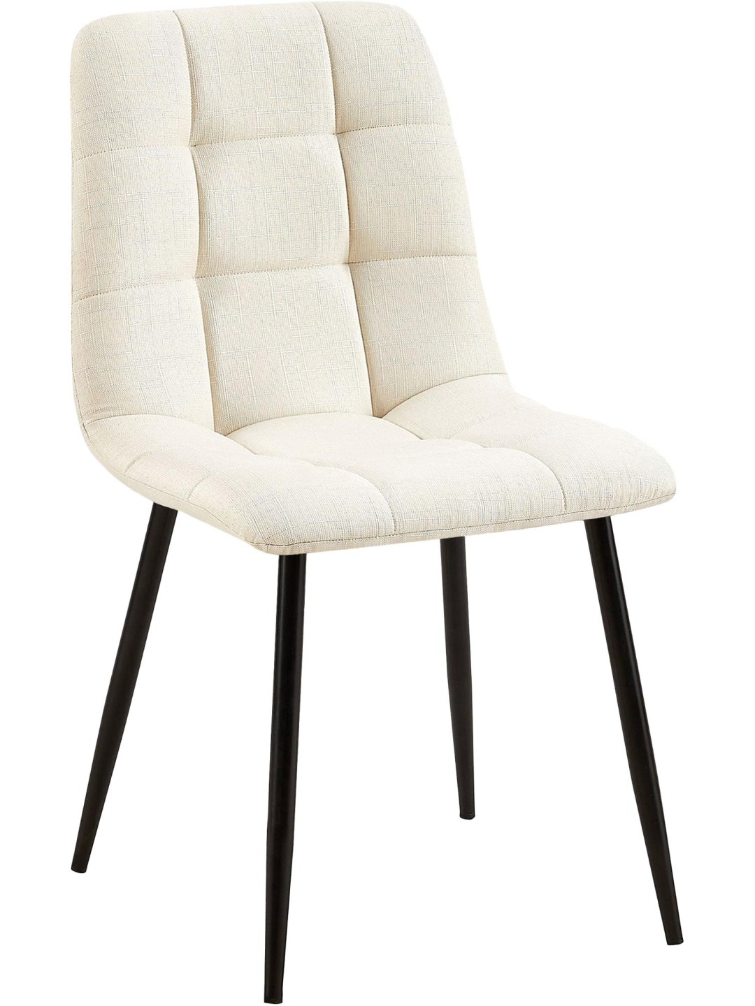 Cadeira de sala de jantar tecido Tilde, creme