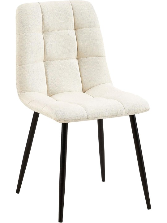 Cadeira de sala de jantar tecido Tilde, creme