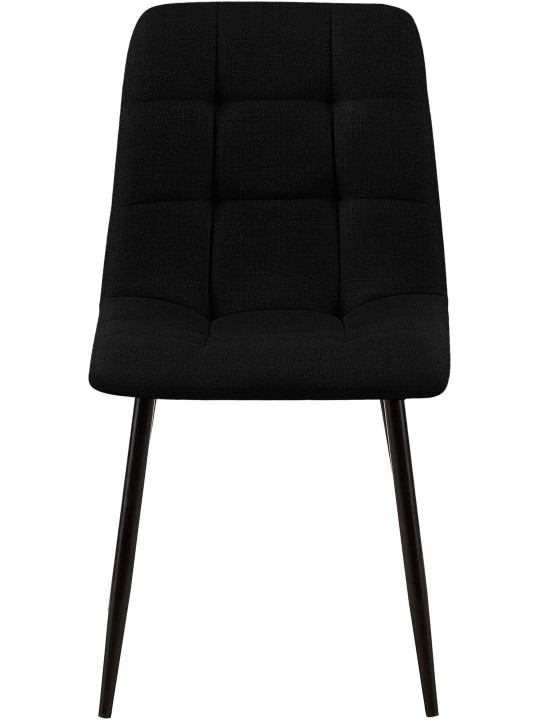 Conjunto de 2 cadeiras de jantar tecido Tilde, preto