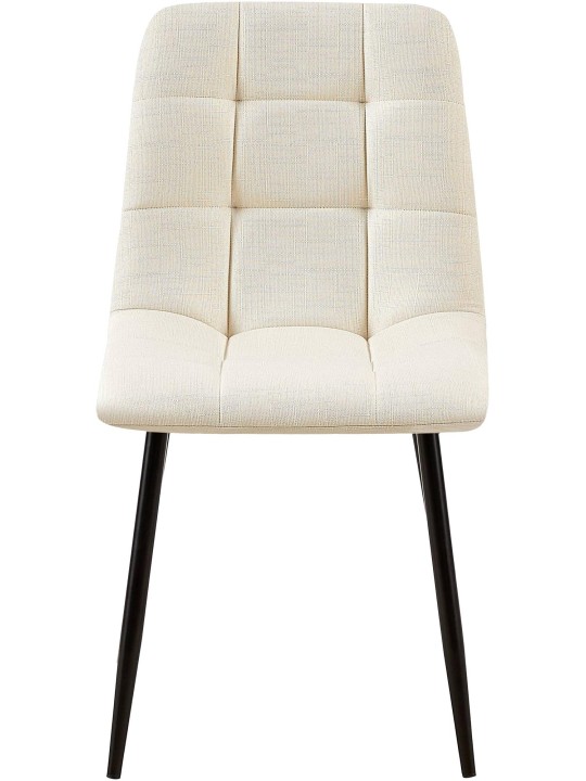 Conjunto de 2 cadeiras de jantar tecido Tilde, creme