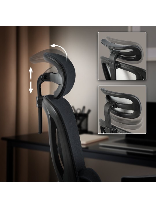 Cadeira de escritório Leesburg, preto/preto