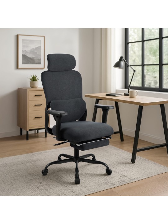 Cadeira de escritório Leesburg, preto/preto
