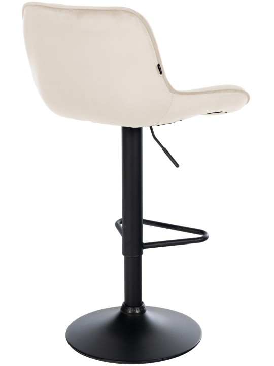 Conjunto de 2 bancos altos Kasson veludo, creme