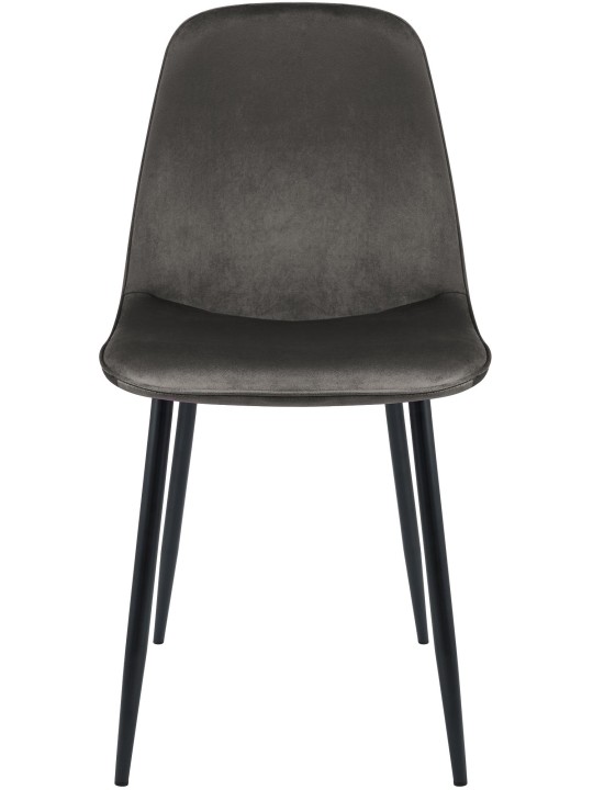 Cadeira de jantar de veludo Maryam, antracite