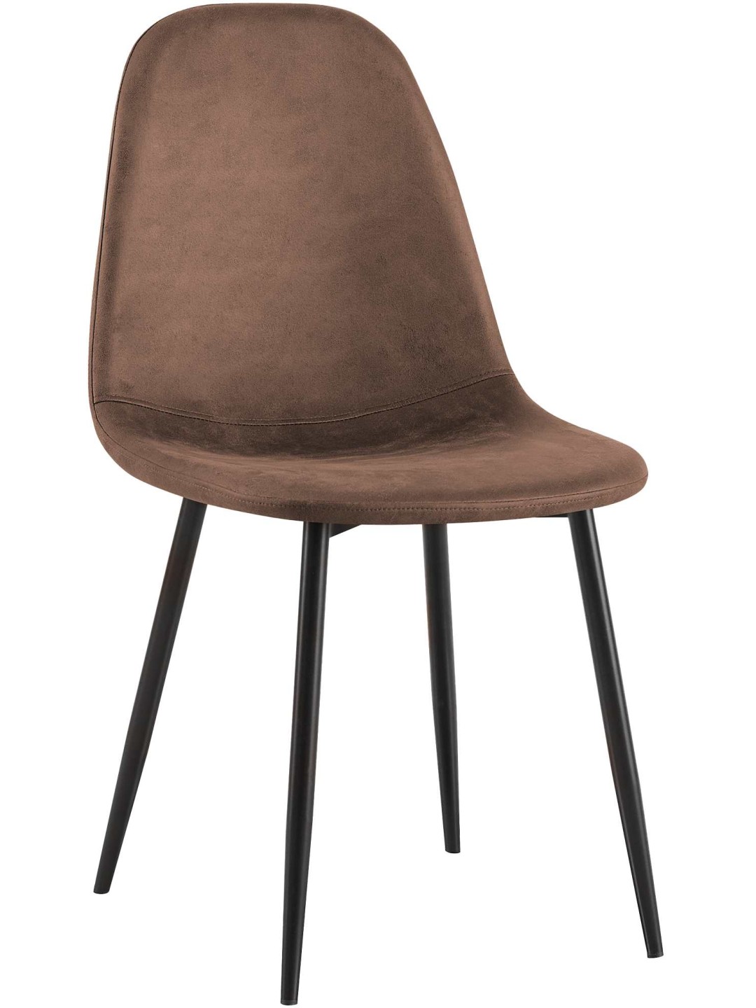 Cadeira de jantar vintage Napier em couro sintético, castanho