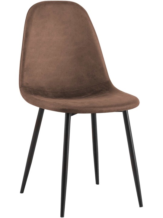 Cadeira de jantar vintage Napier em couro sintético, castanho