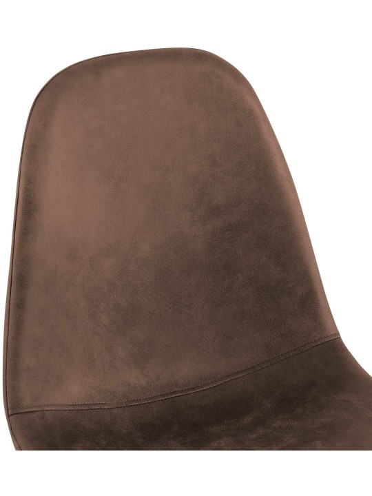 Cadeira de jantar vintage Napier em couro sintético, castanho