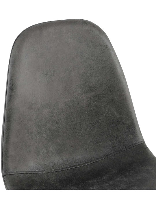 Cadeira de jantar vintage Napier em couro sintético, preto