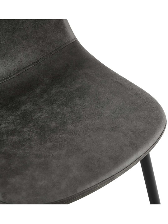 Cadeira de jantar vintage Napier em couro sintético, preto