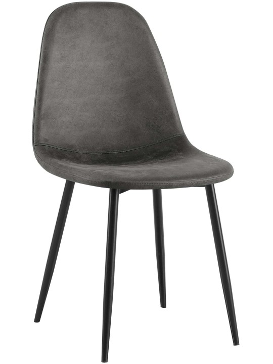 Cadeira de jantar vintage Napier em couro sintético, preto