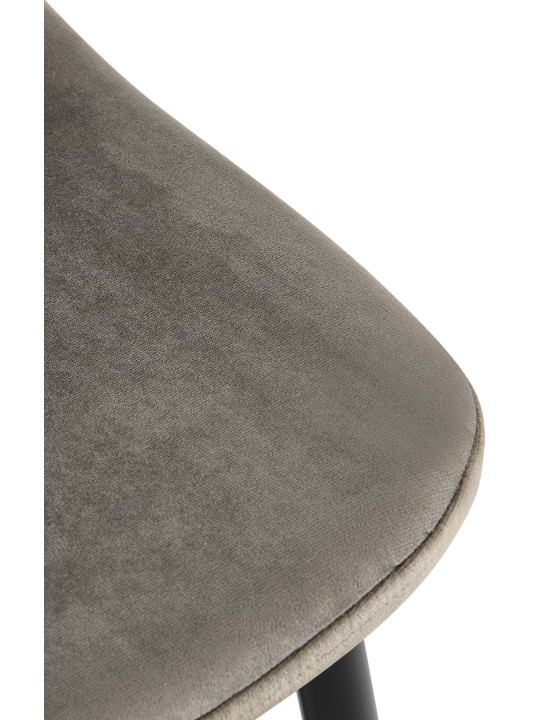 Cadeira de jantar de veludo Napier, antracite