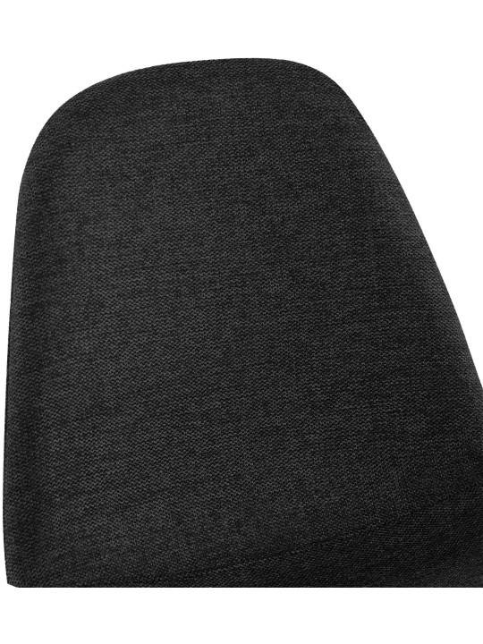 Conjunto de 4 cadeiras de jantar em tecido Napier, preto