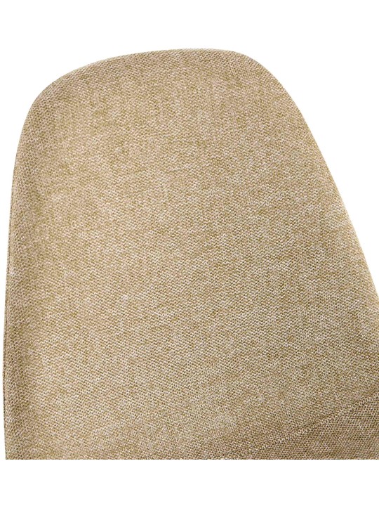 Conjunto de 4 cadeiras de jantar em tecido Napier, taupe
