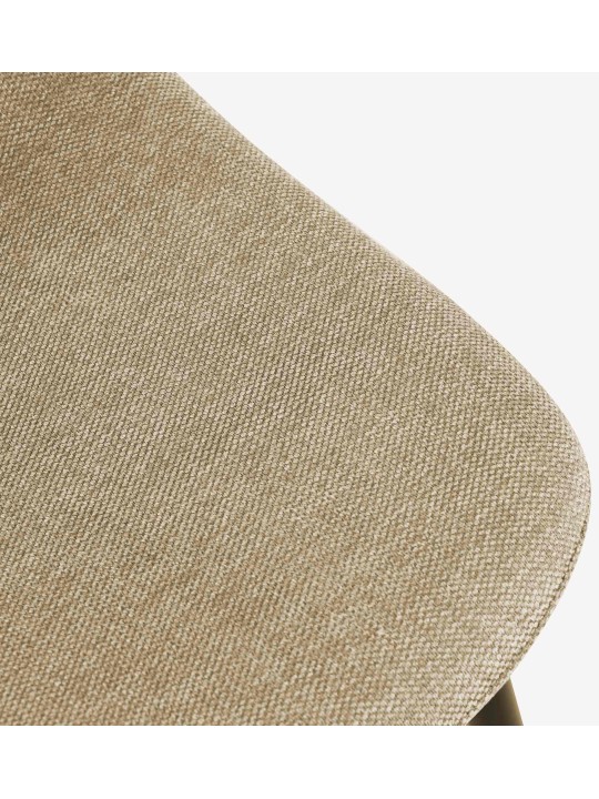 Conjunto de 4 cadeiras de jantar em tecido Napier, taupe