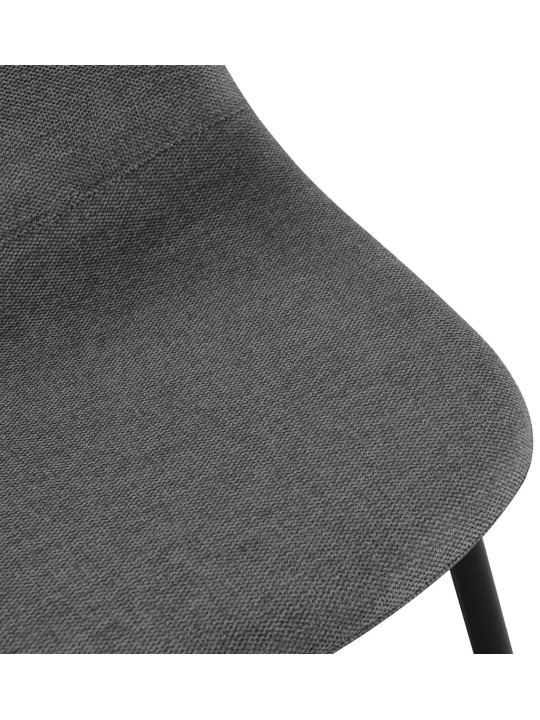 Conjunto de 4 cadeiras de jantar em tecido Napier, cinza