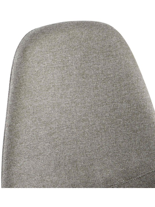 Conjunto de 4 cadeiras de jantar em tecido Napier, cinza claro