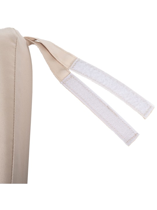 Banco de balanço Joyce com almofada de assento 150 cm + teca, creme Banco de balanço Joyce com almofada de assento 150 cm + teca, creme