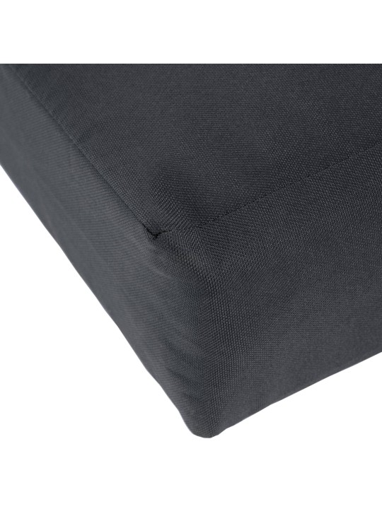 Banco de balanço Joyce com almofada de assento 220 cm + teca, cinza escuro