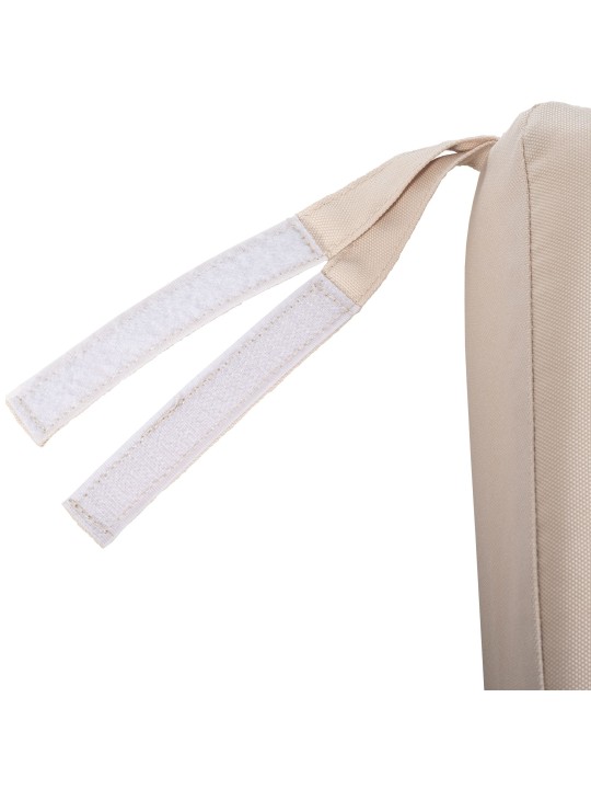 Banco de teca Jackson com almofada de assento 120 cm + teca, creme