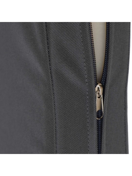 Banco de teca Jackson com almofada de assento 200 cm + teca, cinza escuro