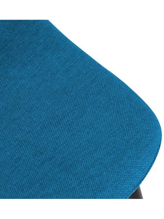 Conjunto de 4 cadeiras de jantar em tecido Napier, azul