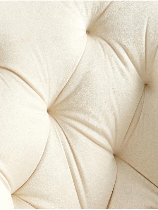 Conjunto de 2 cadeiras de jantar Antigo veludo, creme