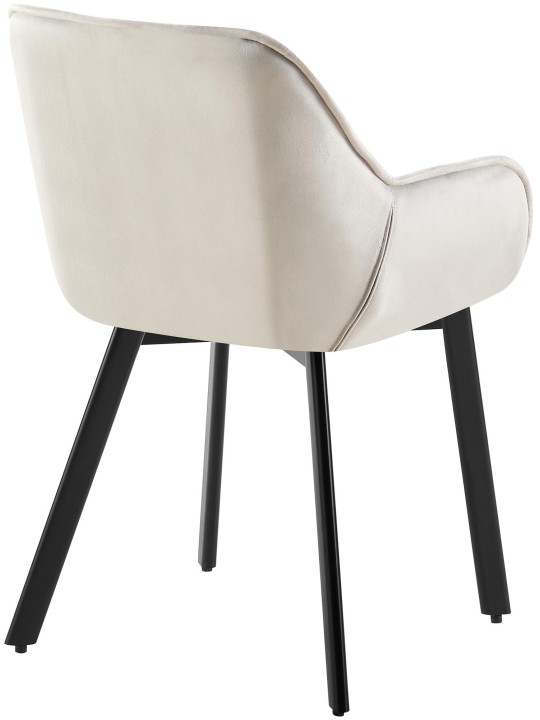 Conjunto de 2 cadeiras de jantar Antigo veludo, cinza