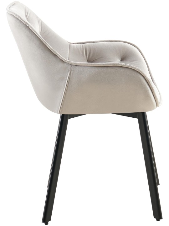 Conjunto de 2 cadeiras de jantar Antigo veludo, cinza