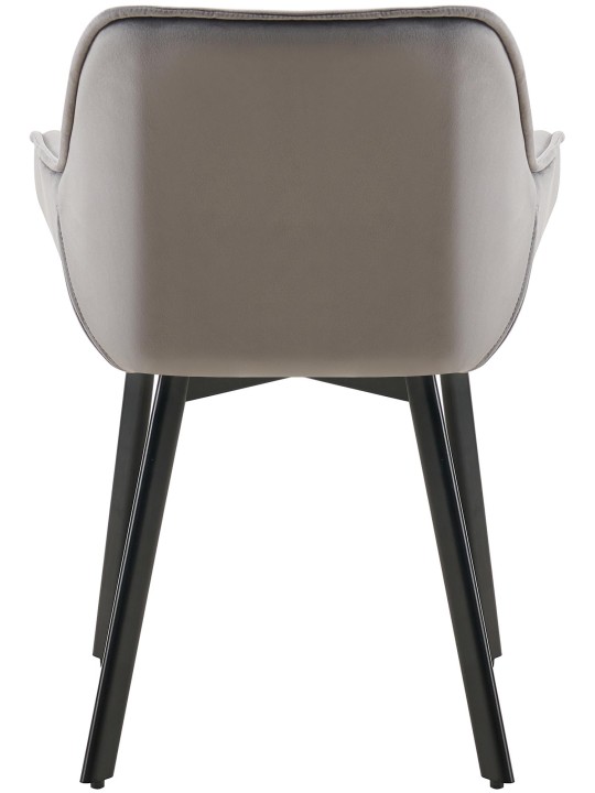 Conjunto de 2 cadeiras de jantar Antigo veludo, cinza escuro Conjunto de 2 cadeiras de jantar Antigo veludo, cinza escuro