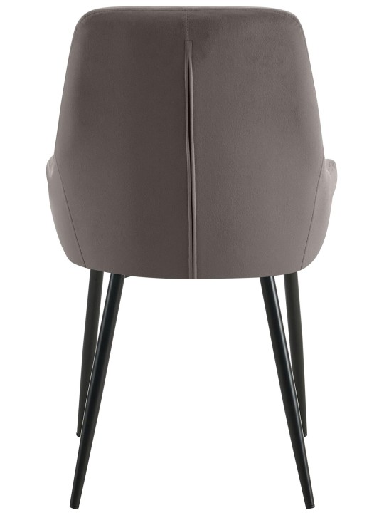 Conjunto de 2 cadeiras de jantar em veludo Elmira, antracite