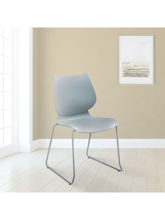 Conjunto de 2 cadeiras Houma, cinza