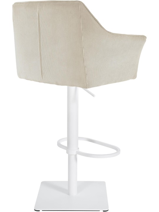Banqueta alta Damaso W Cord, creme