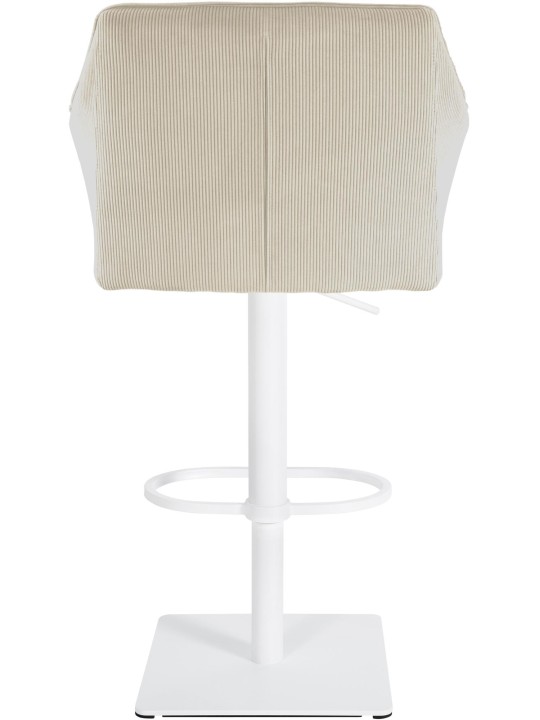 Banqueta alta Damaso W Cord, creme