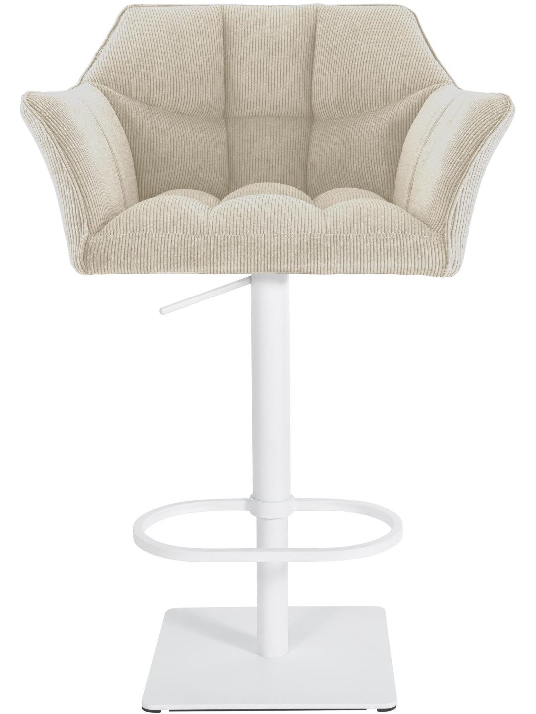 Banqueta alta Damaso W Cord, creme