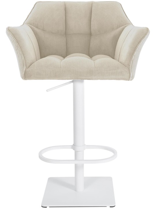 Banqueta alta Damaso W Cord, creme
